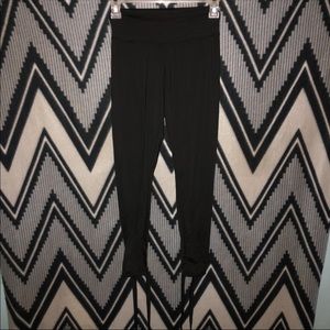 shein black lace up leggings